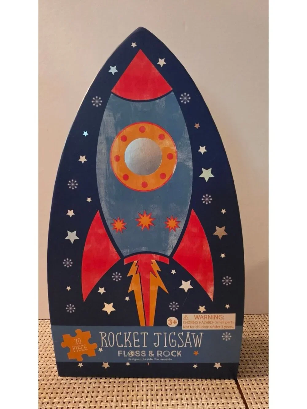 FLOSS & ROCK ROCKET JIGSAW PUZZLE 20 PIECE SHAPED BOX SPACE TOY KIDS AGES 3+